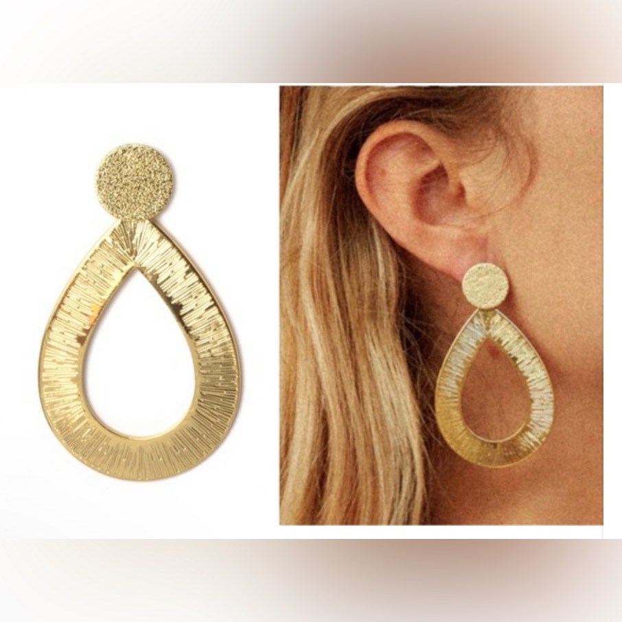 Iris Earrings Emma & Chloe Gold Post Drop